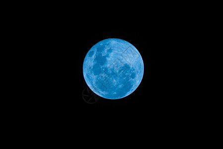 深夜的蓝色满月细节夜晚黑暗的图片