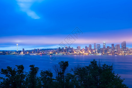 办公室建筑学状态美国华盛顿州西雅图天线黎明图片