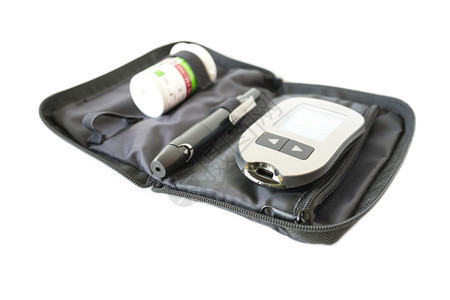 专家补给品胰岛素带有剪切路径器的黑色箱糖尿病血液测试包A图片