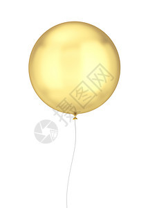 白色背景上孤立的飞行圆环气球3d插图橡胶圆形的金图片