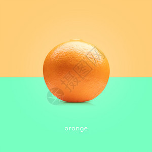 夏天橙色水果以薄荷本底孤立的橙色水果食物甜点图片