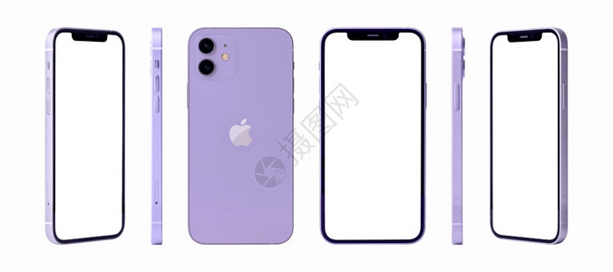 背部一月土耳其安塔利亚201年4月23日新发布的iphone12紫色不同角度的模型集土耳其安塔利亚12新发布的不同角度白色模型集图片