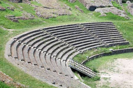 废墟勃艮第遗迹法国伯根迪阿图恩古罗马人剧院图片