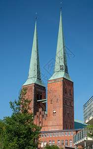 德国卢贝克汉萨城大教堂德国欧洲宗教的文化风景优美图片