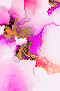 颜色白的高纸上大理石液体水墨艺术画的粉红金抽象背景高质量纸张纹理上的原始艺术品水彩酒精墨画的图像纸上大理石液体水墨艺术画的粉红金图片