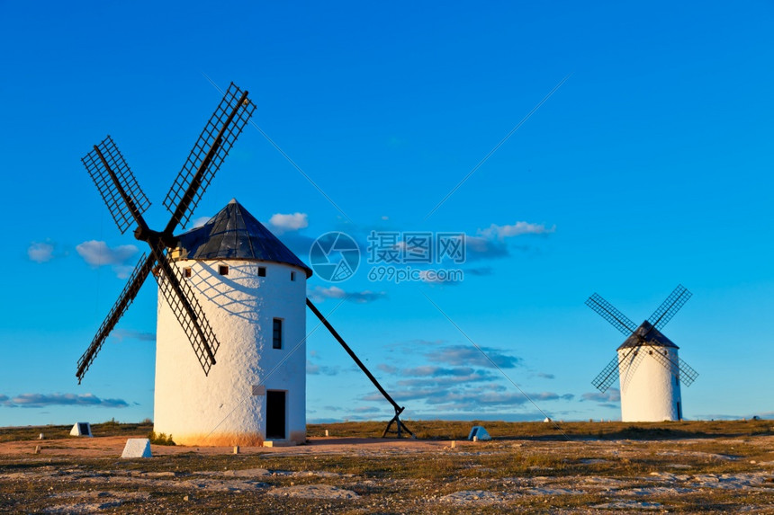 结石历史CastillalaMancha风车区典型塞万提斯图片