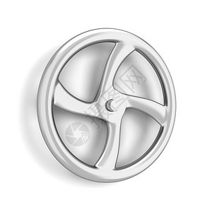 轻敲圆形的以白色背景孤立的Valve轮3d插图压力图片