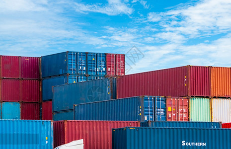 后勤蓝天红物流集装箱货运及海业务进出口物流集装箱船行业卡车运输和空物流集装箱商业品图片