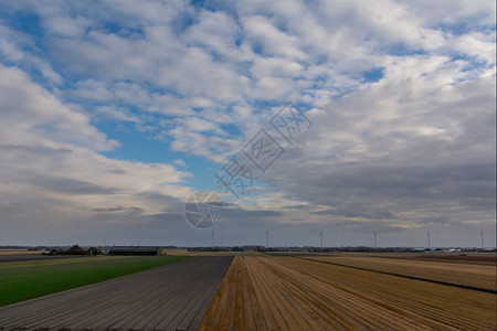 清楚的农村荷兰语土丘乡的云彩景色令人印象深刻图片