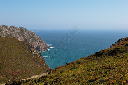 西方CabodaRoca海岸线欧洲西点葡萄牙水语图片