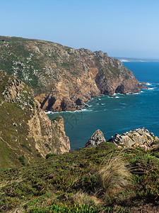 地标自然海浪CabodaRoca海岸线欧洲西点葡萄牙图片