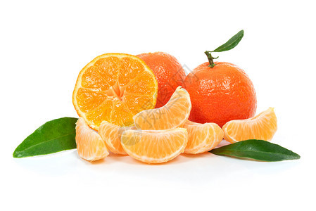 剥开的橘子和橙子图片