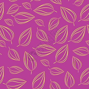 无缝图案背景秋叶树插图无缝的苦莓秋季图片