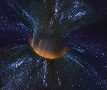 扭曲的失真时间3d黑洞弯曲事件地平线和吞噬银河系的黑洞说明美国航天局提供的一些要素背景图片