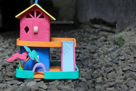 贷款可爱的纸板家微型玩具建筑学图片