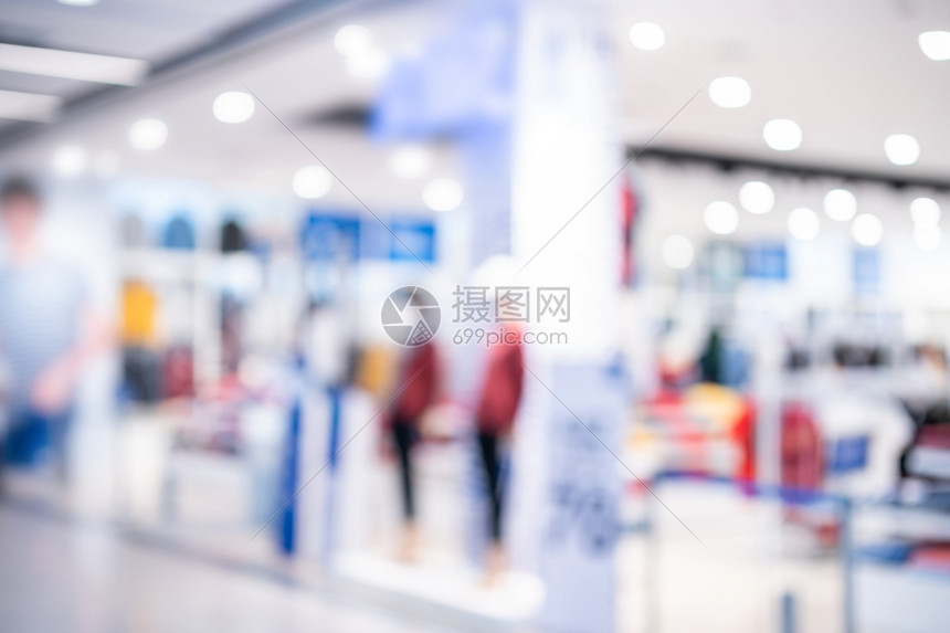 放松Bokeh抽象地模糊了购物综合店内部的光线DP商店背景里面中心图片