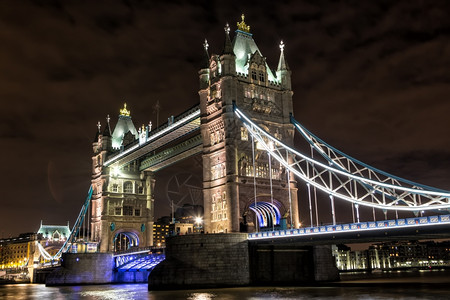 夜晚机械结石联合王国伦敦夜深时塔台桥TowerBridge图片