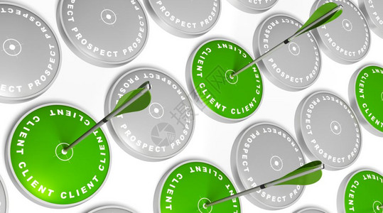 竞赛公司销售带有客户标记的绿色目击中心的绿色箭头和带有潜在客户标记的灰色目将潜在客户转变为转化率图片