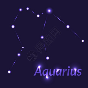 深蓝背景的赤道星座之符号年龄Ageofaquariusconstalzodiac符号的年龄女士唱歌图片