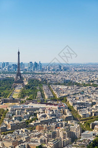 无效多于从法国巴黎蒙帕纳斯塔看到巴黎与Eiffel铁塔LesDainestles和国防商业区之间的空中天线荣军院图片