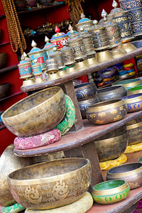 联合国教科文组织唱歌碗苏韦尼尔商店布达纳斯图帕教科文组织世界遗产Siite加德满都尼泊尔亚洲请享用艺术图片