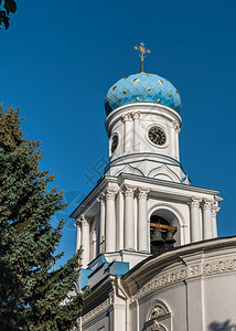 正统直辖市乌克兰斯维亚托戈尔克07162乌克兰斯维亚托戈尔克修道院领土上的代祷教堂在阳光明媚的夏日早晨斯维亚托戈尔克修道院的代祷图片