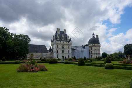 法国城堡瓦伦凯的风景草旅行雄伟图片
