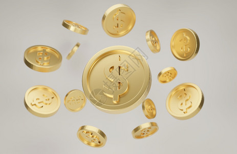 彩票戳金融的以美元手牌中奖或赌场扑克3概念的黄金硬币爆炸图片