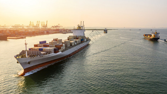 海集装箱货船全球商业贸易物流和全球集装箱货船运输集装箱货物运输进出口公司釜山图片