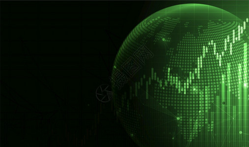 利润网络股票市场投资交易布利什点图形矢量设计比莱什点趋势的蜡烛棒图表形象的图片