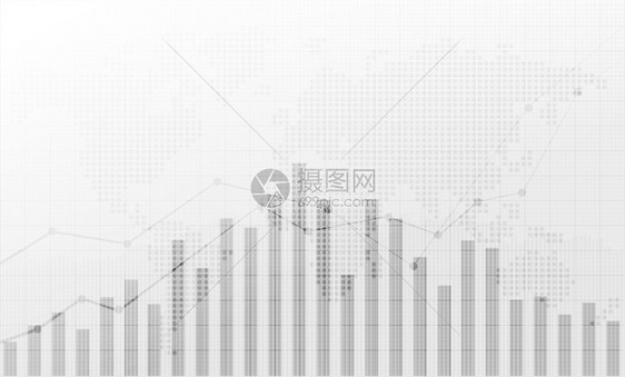 象征股票市场投资交易布利什点图形矢量设计比莱什点趋势的蜡烛棒图表展示速度图片
