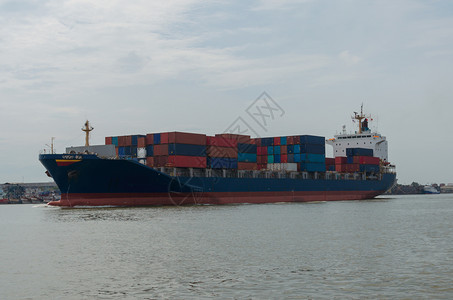 进出口业务和物流产品水运输船集装箱海货工业的物大部分背景图片