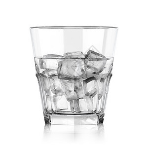 橙含液体和冰3d插图的威士忌玻璃清除蓝色的图片