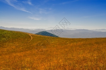 自然意大利在山坡上早晨的光辉中场地图片