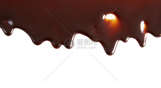 摩丝白色背景纹理图案模式上的融化巧克力滴奶油的液体图片
