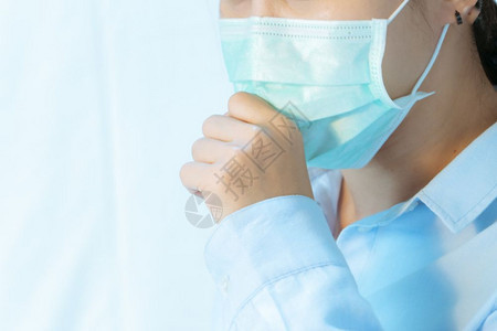 行业生病的妇女用面罩防咳科罗纳空气污染过敏病妇女用医疗面具植物图片