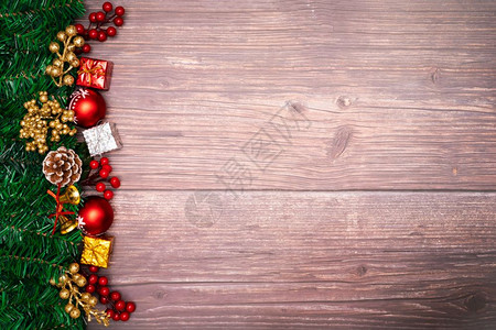 装饰品详细的花圈圣诞季节背景和新一年的木本快乐图片