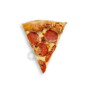 白纸条披萨切片在白面上孤立的辣椒尼比萨在黄纸条披顶端看到意大利食品概念街头物快餐中速咬一口在白面上孤立的辣椒尼比萨切片蔬菜餐厅经图片