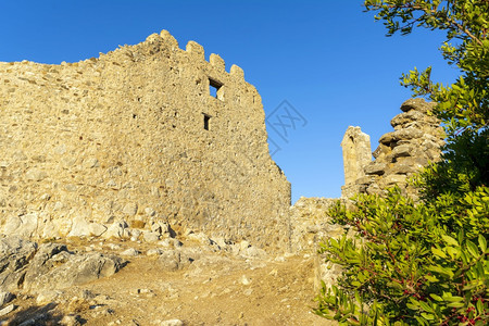 南部传统的历史希腊Kythira岛Palaiochora威尼斯城堡景观希腊图片