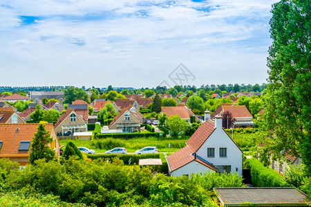 Breskens市的美丽乡村一面荷兰泽典型的达赫住房荷兰传统的欧洲屋顶图片