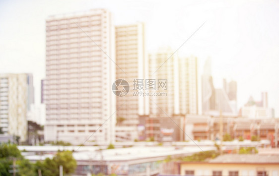 散景辉光市中心建筑的抽象模糊城市建筑图案酒店图片