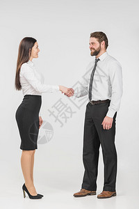人们女商男握手的女同事专业图片