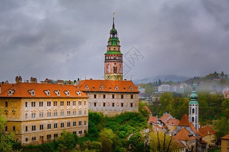 捷克esky克鲁姆洛夫城堡的景色克鲁姆洛夫城堡的景色住所历史旅游图片