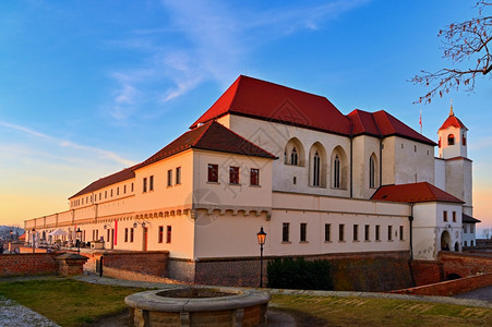 城市的景观户外捷克布尔诺市美丽的古老城堡Spilberk图片