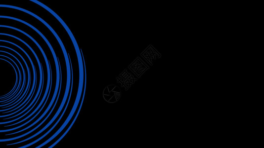形象的几何Blueneoncircle抽象的未来高科技运动背景视频画4K380x216蓝色和紫亮子圈播送图片