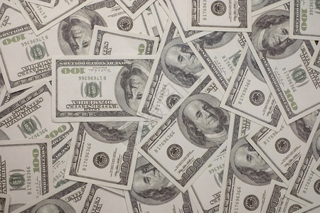 10美元钞票的一组货币堆叠有很多背景质地表顶级视图债务分享背景图片