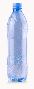 白色的底蓝水瓶被孤立在白底矿物图片