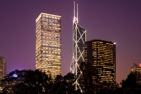 钟环中区香港国亚洲的摩天大楼人照片办公室图片