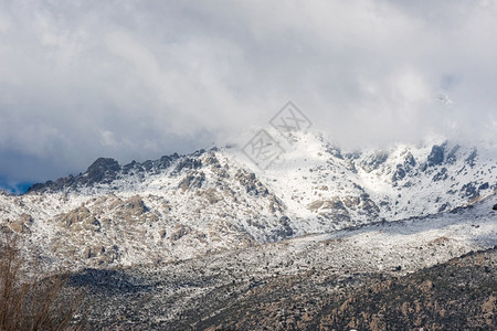 云景旅行纳瓦切拉达山脉冬季现场西班牙马德里松树图片