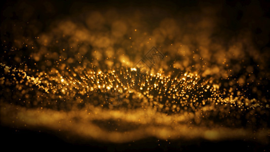 摘要金黄色闪光粒子燃烧在外层空间产生火灾效果的金黄色闪光粒子3D背景插图燃尽气体火花图片